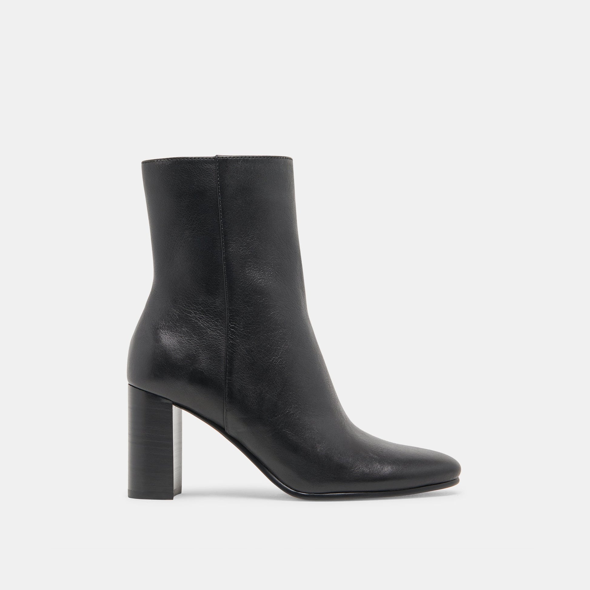 Suzy Wide Black Leather Booties Dolce Vita