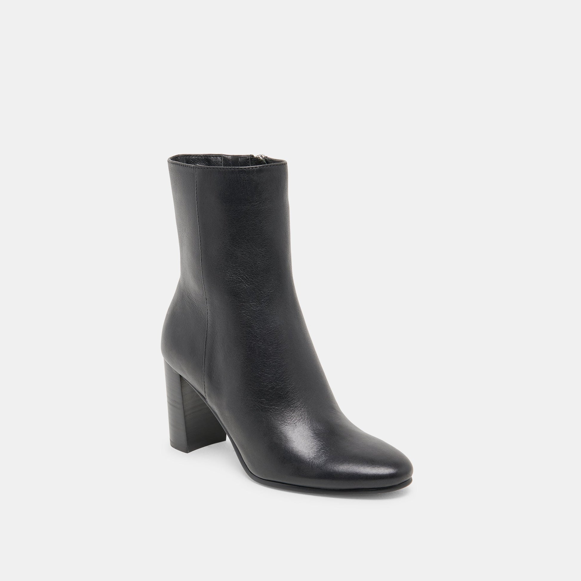 Suzy Wide Black Leather Booties Dolce Vita