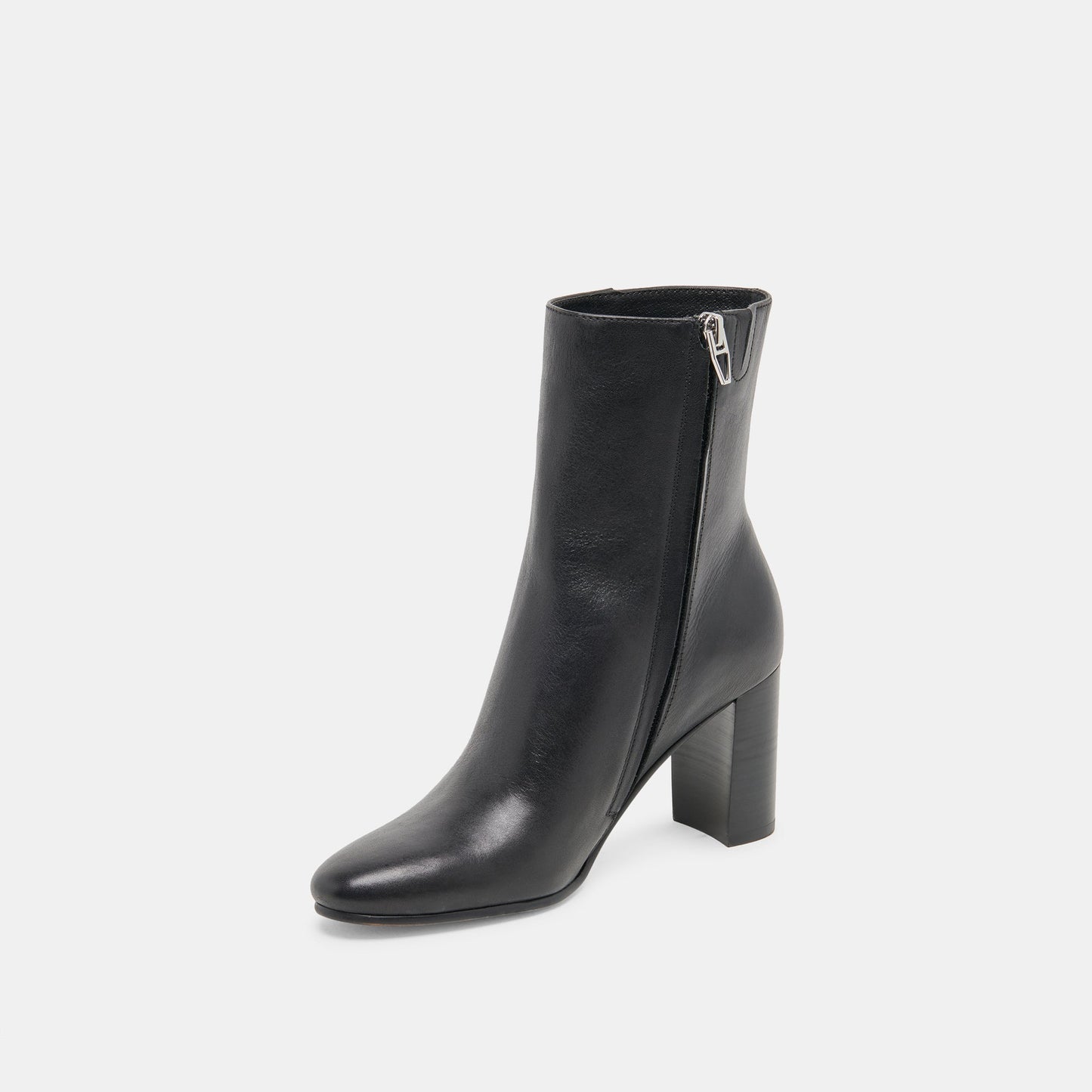 Suzy Wide Black Leather Booties Dolce Vita