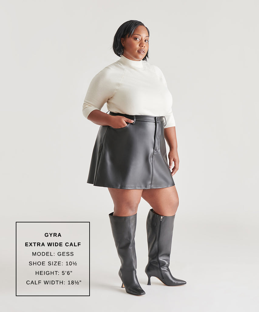 Gyra Extra Wide Calf Black Boots Dolce Vita