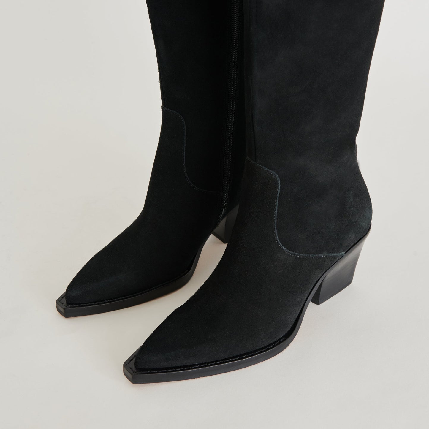 Raj Extra Wide Calf Onyx Suede Boots Dolce Vita
