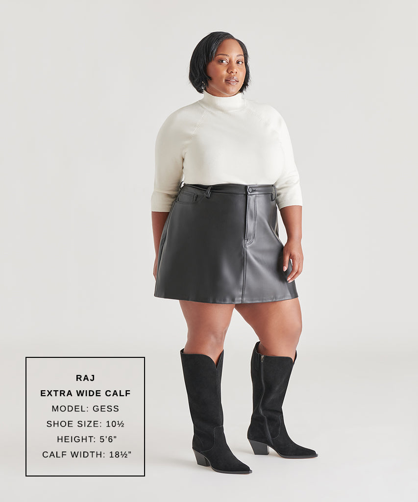 Raj Extra Wide Calf Onyx Suede Boots Dolce Vita
