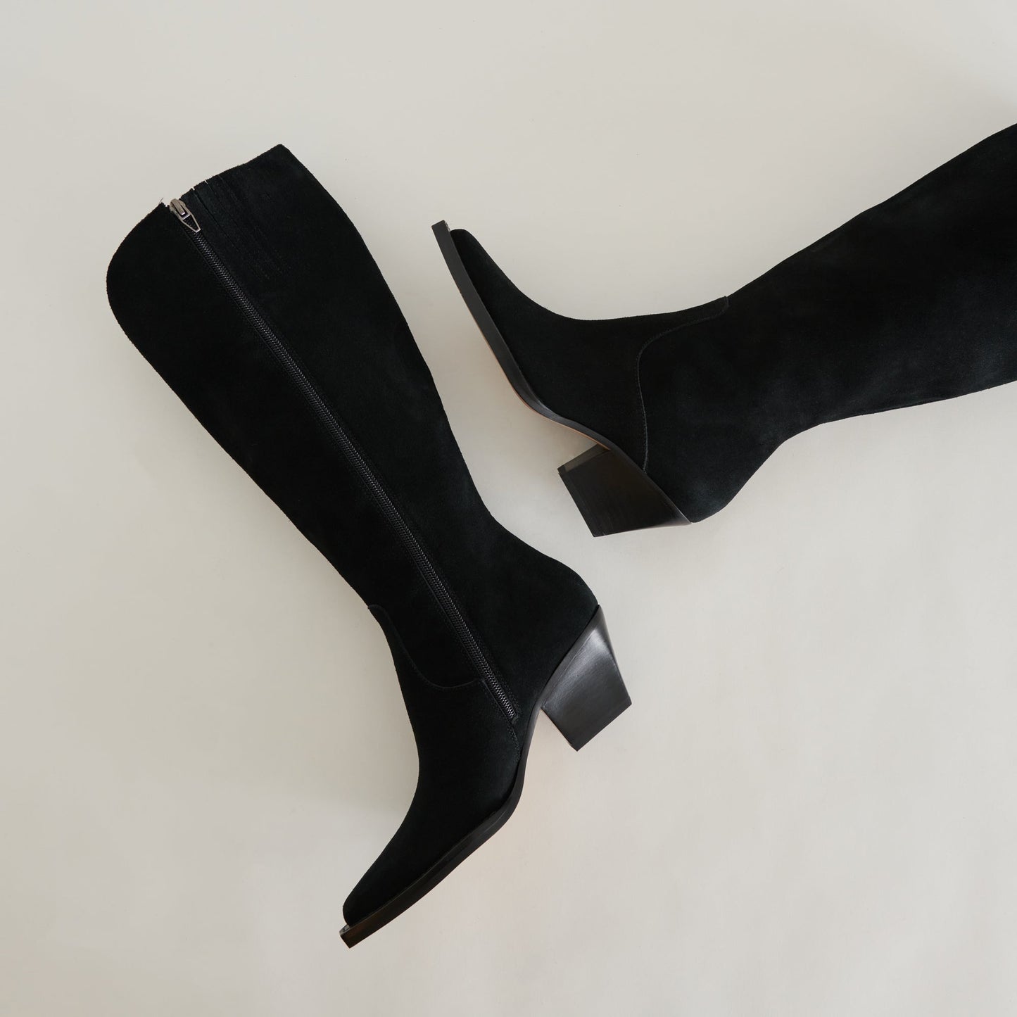 Raj Extra Wide Calf Onyx Suede Boots Dolce Vita