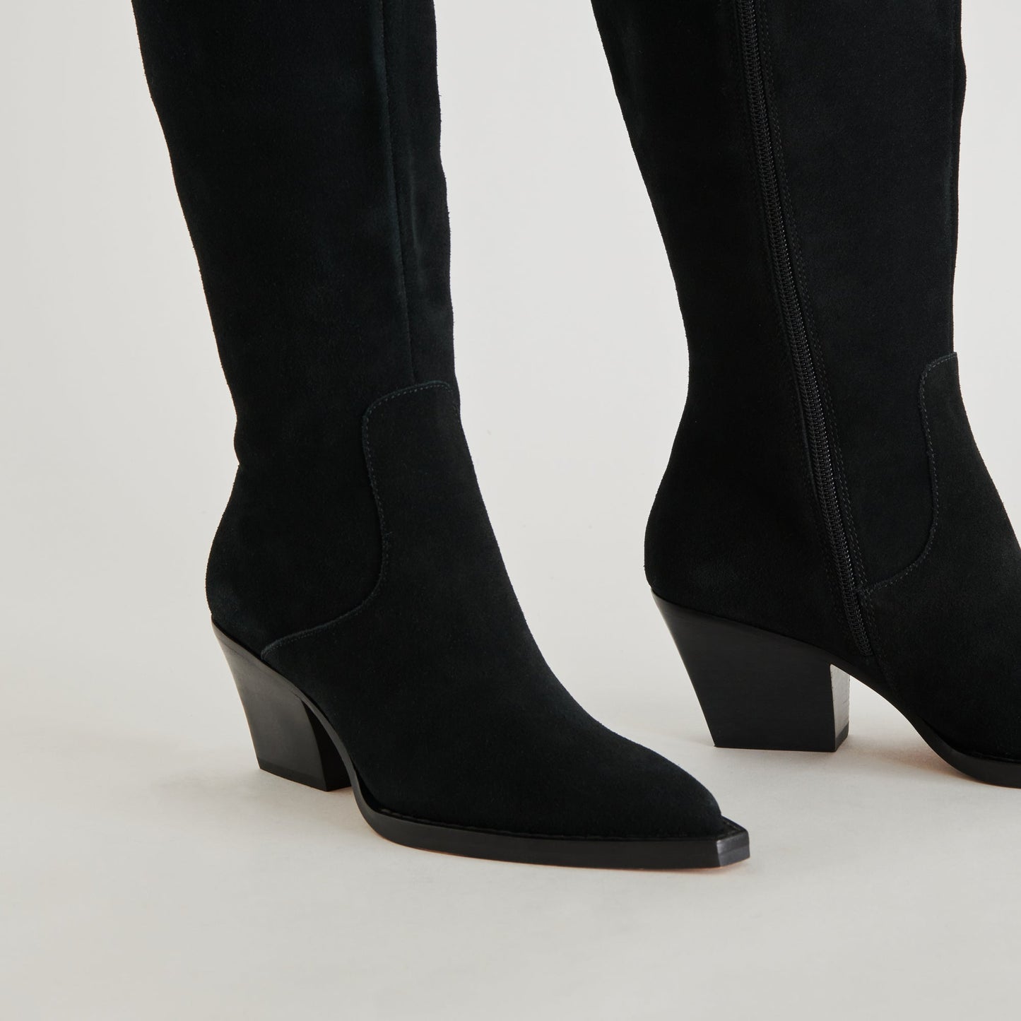 Raj Extra Wide Calf Onyx Suede Boots Dolce Vita