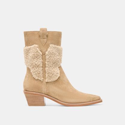 Salil Plush Dk Taupe Suede Boots Dolce Vita