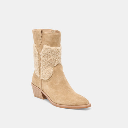 Salil Plush Dk Taupe Suede Boots Dolce Vita