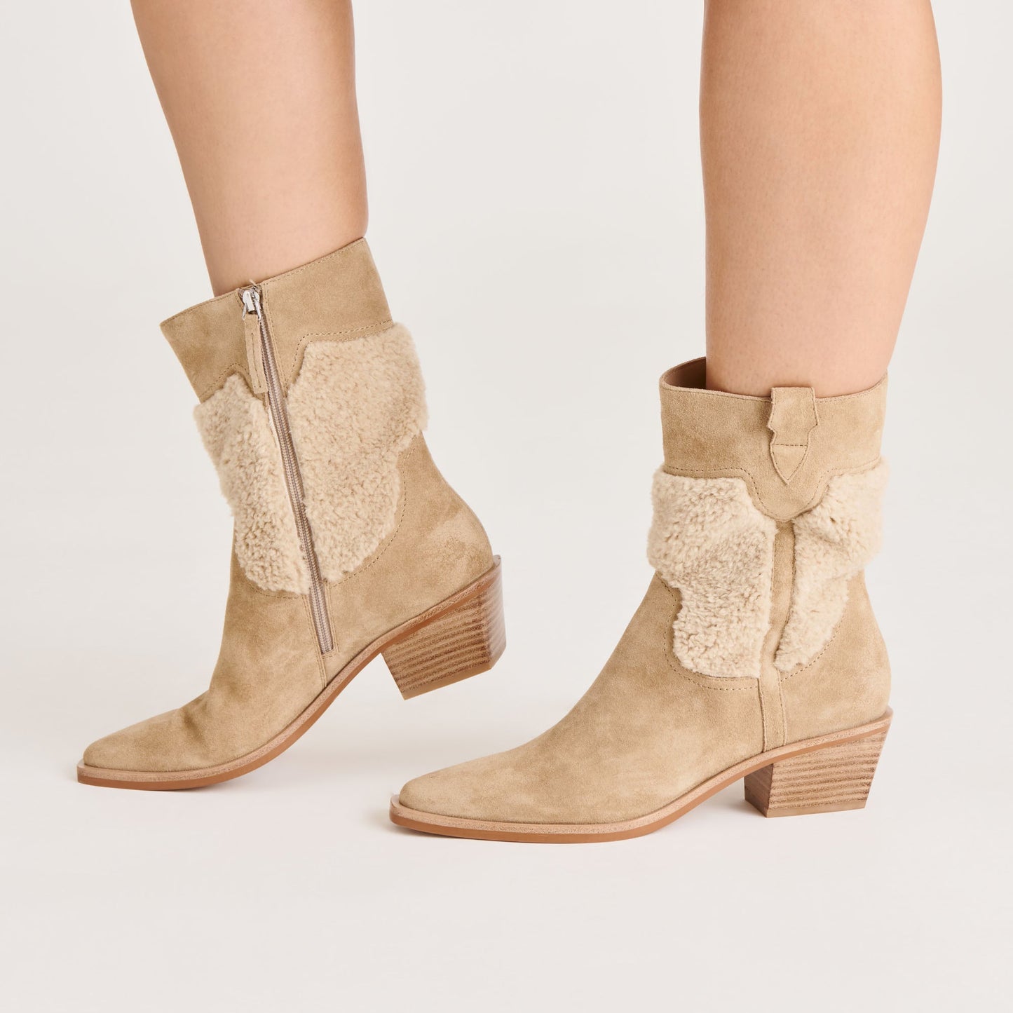 Salil Plush Dk Taupe Suede Boots Dolce Vita