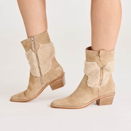 Salil Plush Dk Taupe Suede Boots Dolce Vita