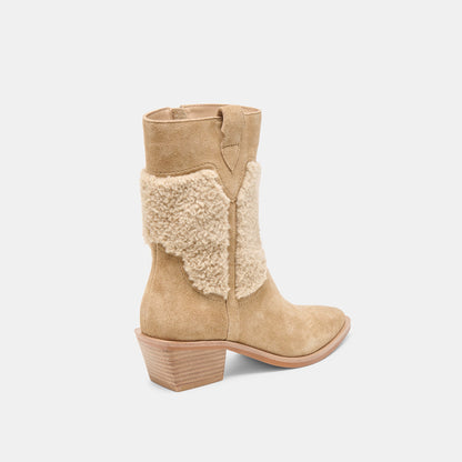 Salil Plush Dk Taupe Suede Boots Dolce Vita