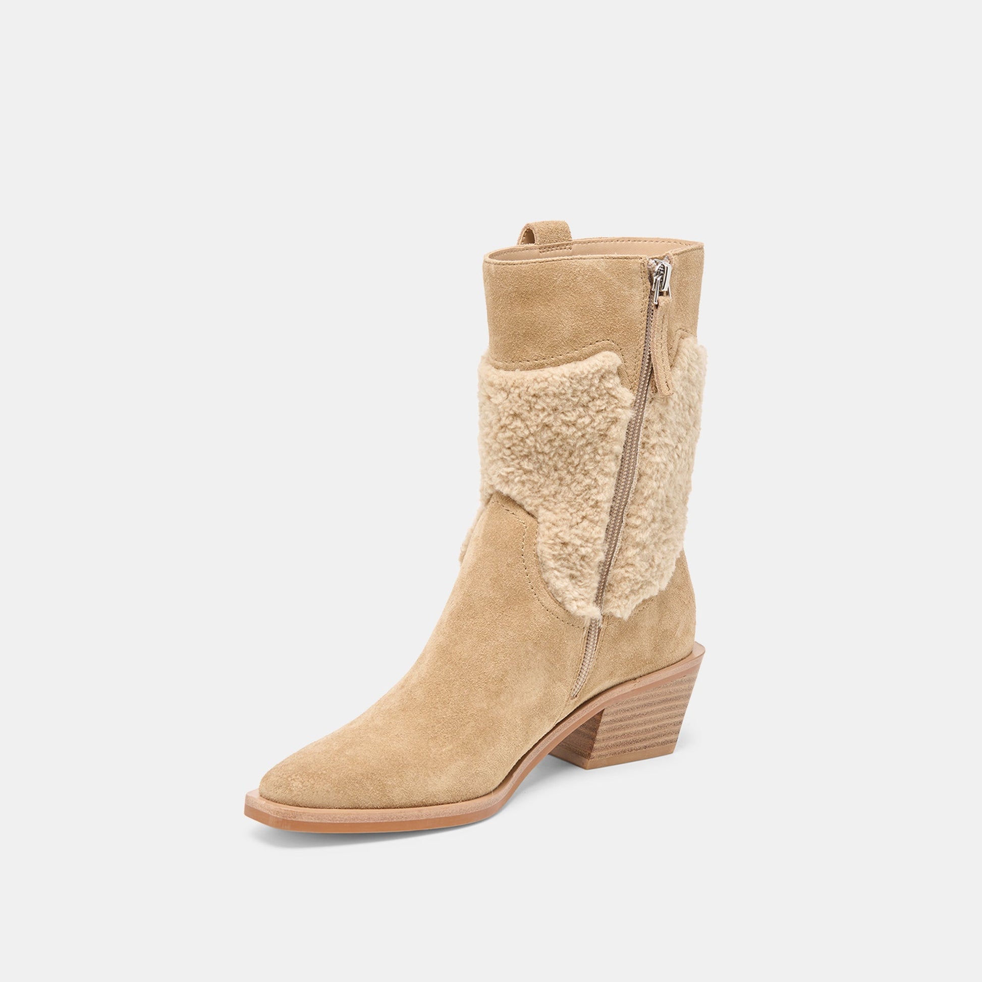 Salil Plush Dk Taupe Suede Boots Dolce Vita