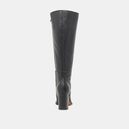 FYNN Wide Calf Boots Onyx Leather Dolce Vita