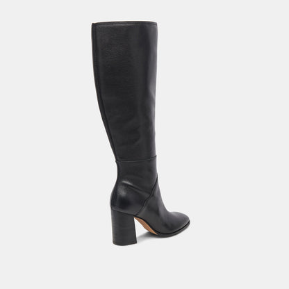 FYNN Wide Calf Boots Onyx Leather Dolce Vita