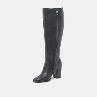FYNN Wide Calf Boots Onyx Leather Dolce Vita