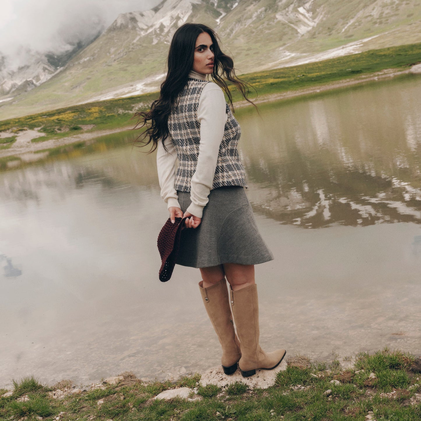 Virona H2O Waterproof Dk Taupe Suede Boots Dolce Vita