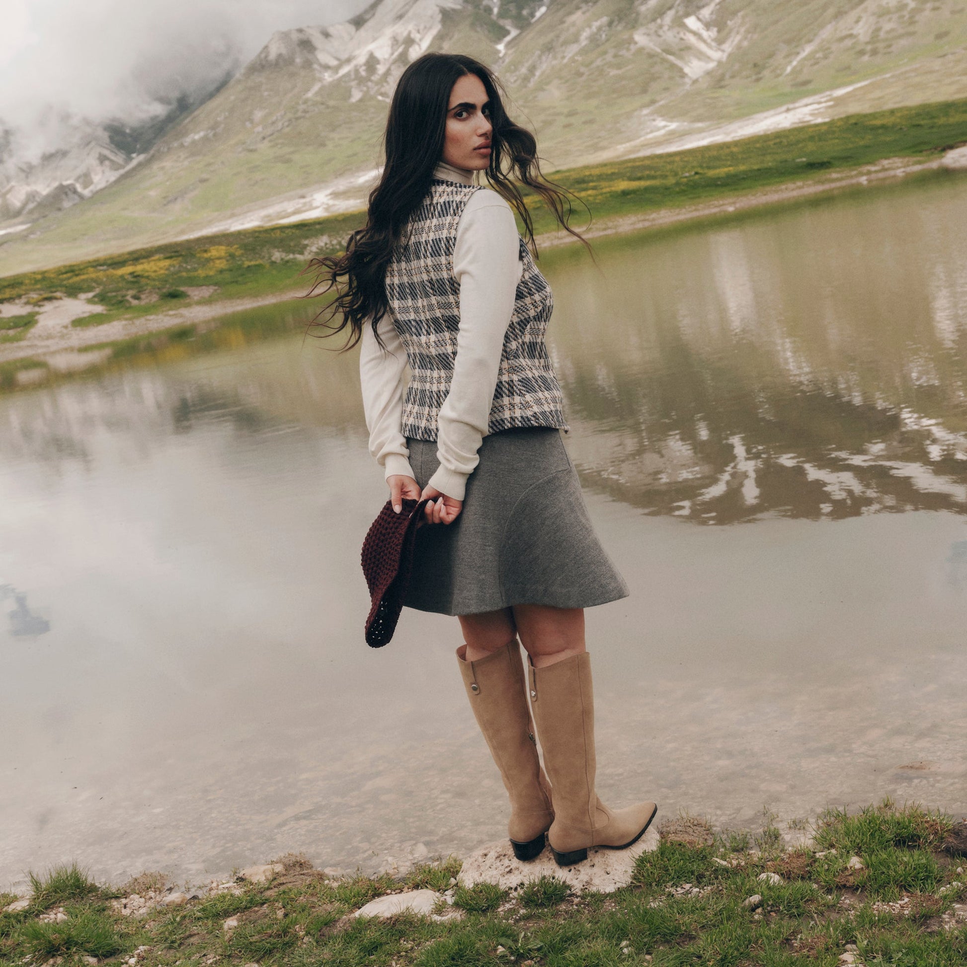Virona H2O Waterproof Dk Taupe Suede Boots Dolce Vita