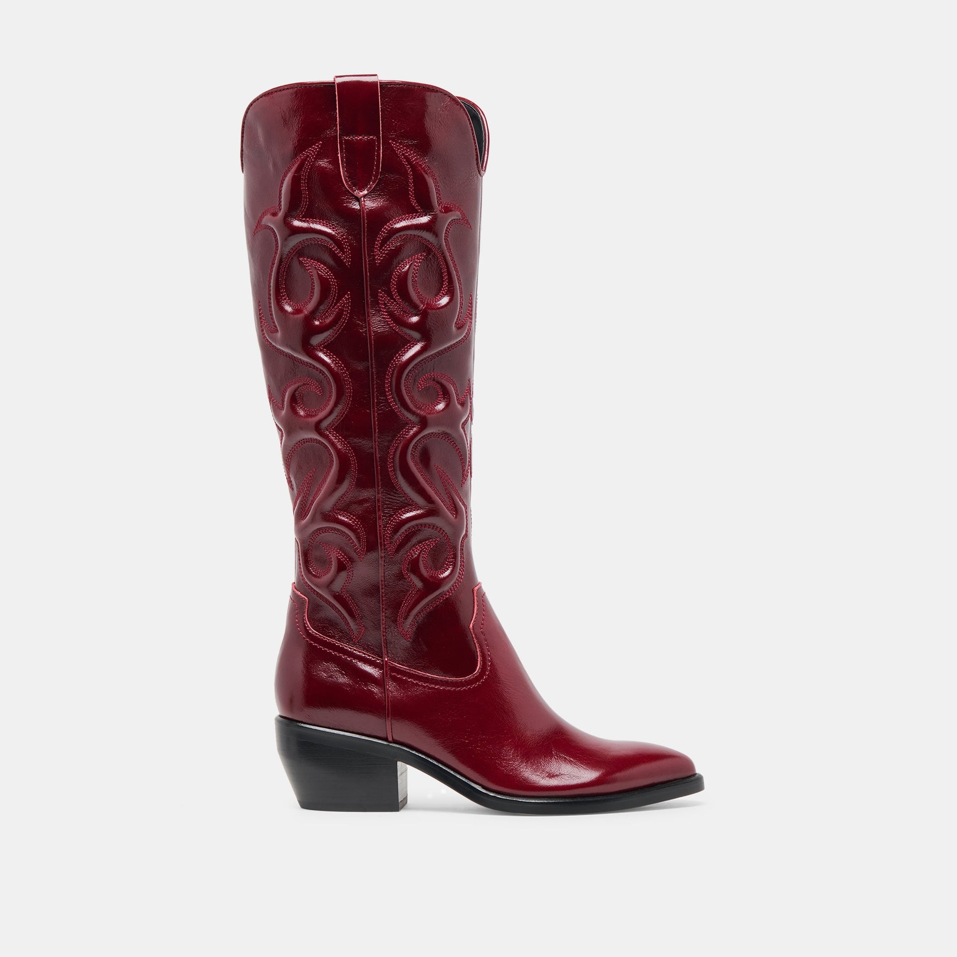 Mirla Oxblood Leather Boots Dolce Vita