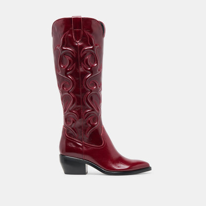 Mirla Oxblood Leather Boots Dolce Vita