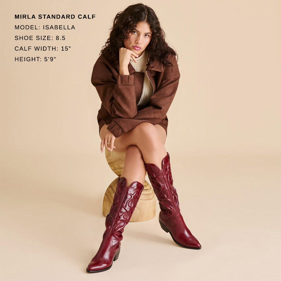 Mirla Oxblood Leather Boots Dolce Vita
