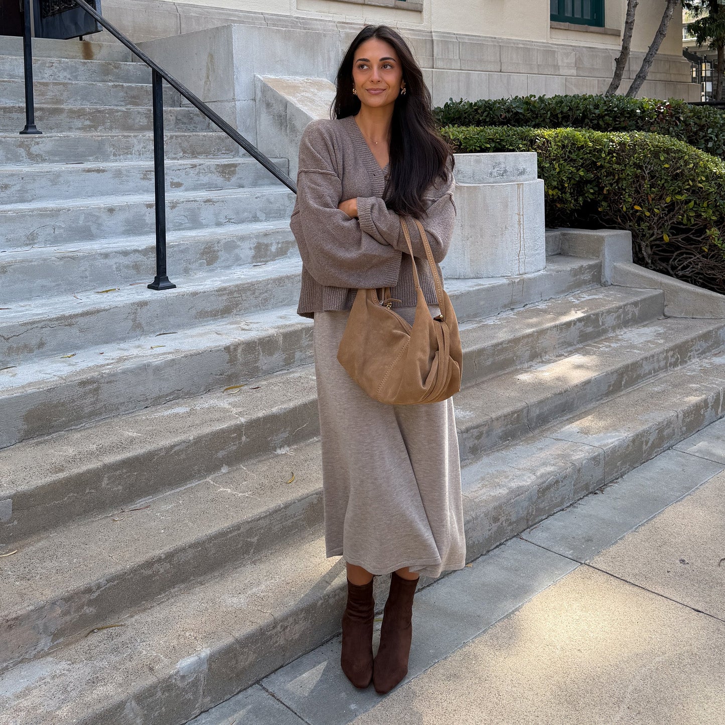Anika Dk Brown Stella Suede Boots Dolce Vita