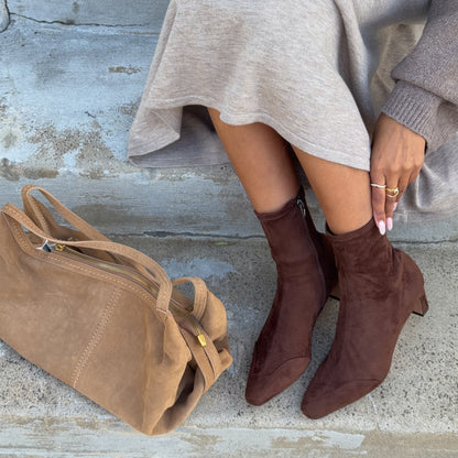 Anika Dk Brown Stella Suede Boots Dolce Vita