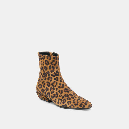 Joanie Leopard Printed Suede Booties Dolce Vita
