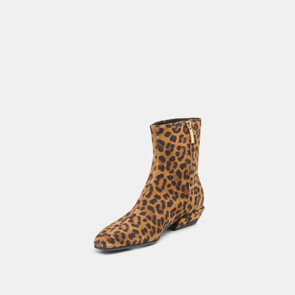 Joanie Leopard Printed Suede Booties Dolce Vita