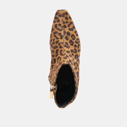 Joanie Leopard Printed Suede Booties Dolce Vita