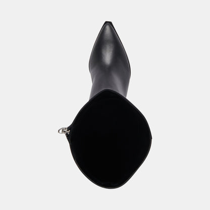 Auggie Black Leather Narrow Calf Boots Dolce Vita