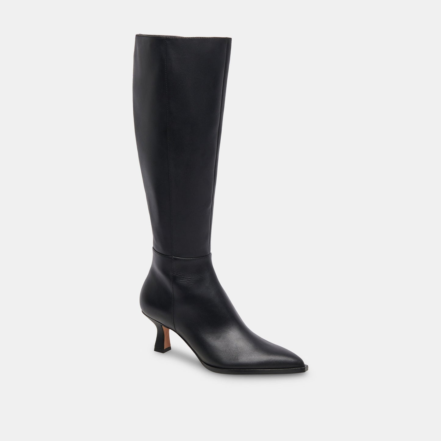 Auggie Black Leather Narrow Calf Boots Dolce Vita