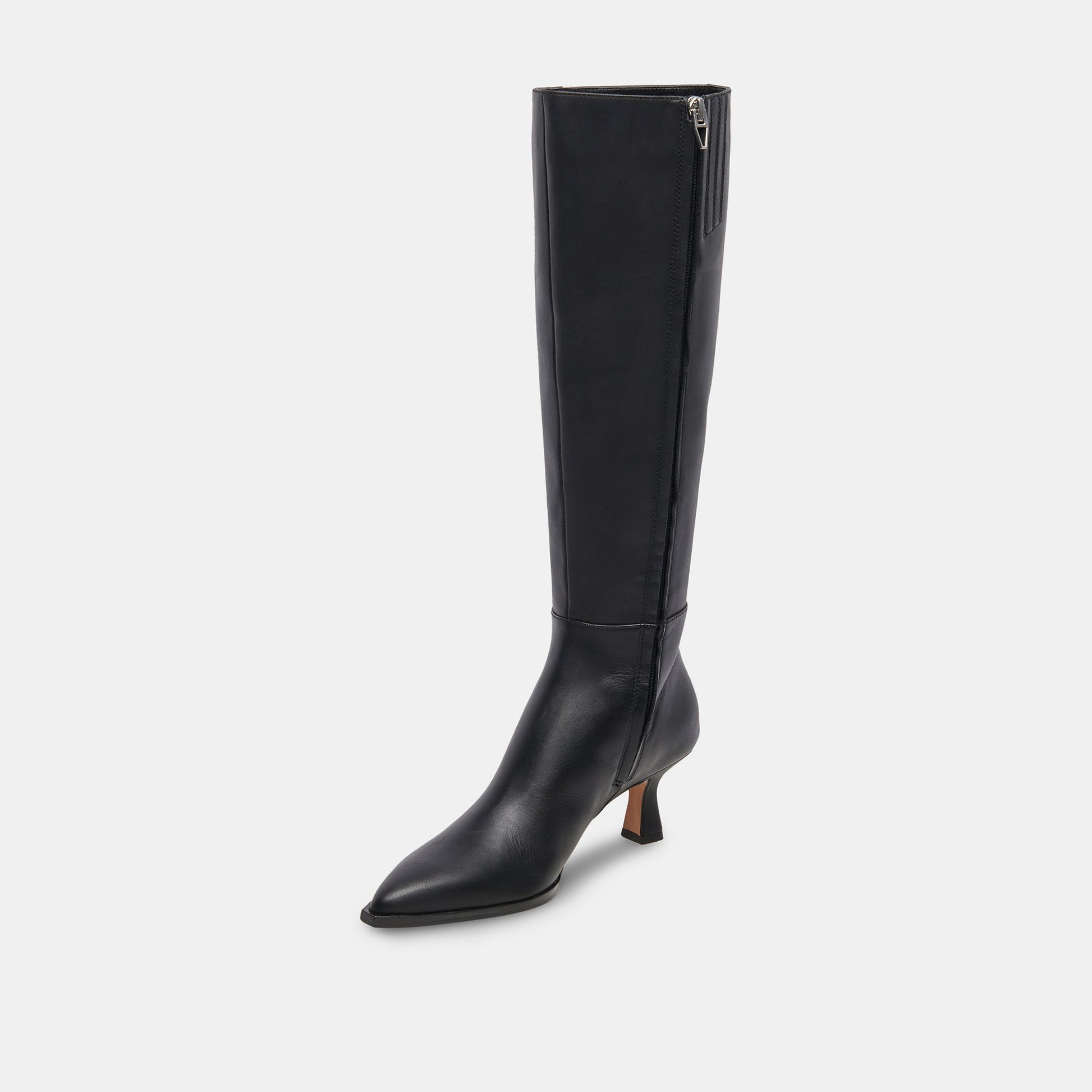 Auggie Black Leather Narrow Calf Boots Dolce Vita