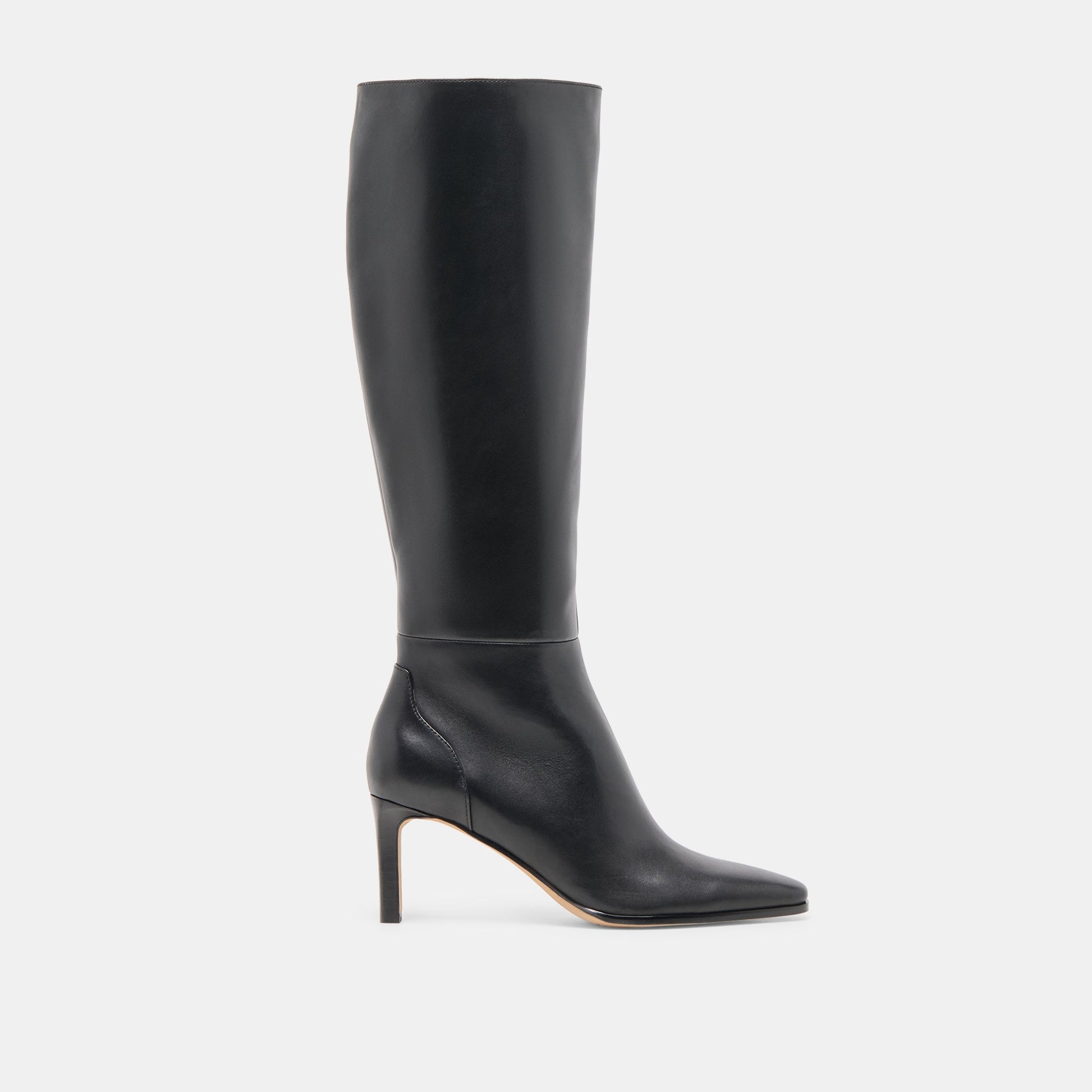 Emmi Black Leather Narrow Calf Boots Dolce Vita