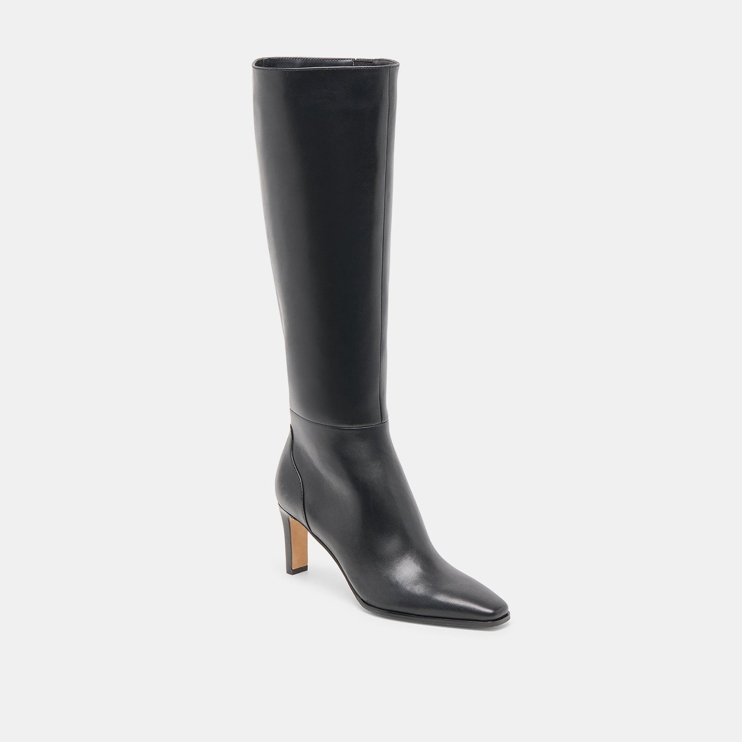 Emmi Black Leather Narrow Calf Boots Dolce Vita