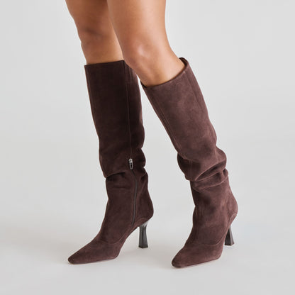Lousa Mahogany Suede Boots Dolce Vita