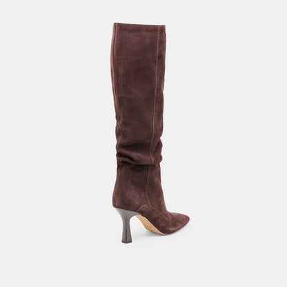 Lousa Mahogany Suede Boots Dolce Vita