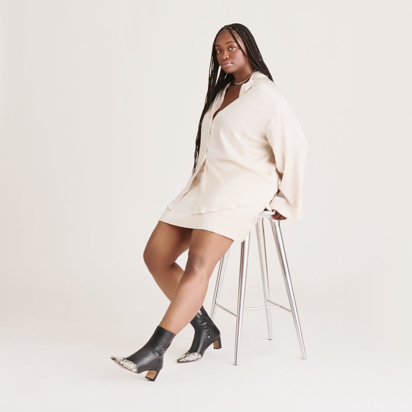 Anika Black Multi Leather Boots Dolce Vita