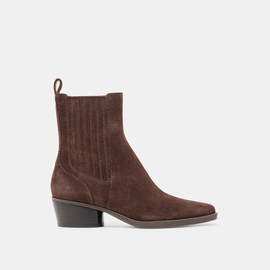 Faint H2O Waterproof Dk Brown Suede Booties Dolce Vita