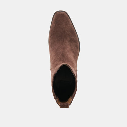 Faint H2O Waterproof Dk Brown Suede Booties Dolce Vita