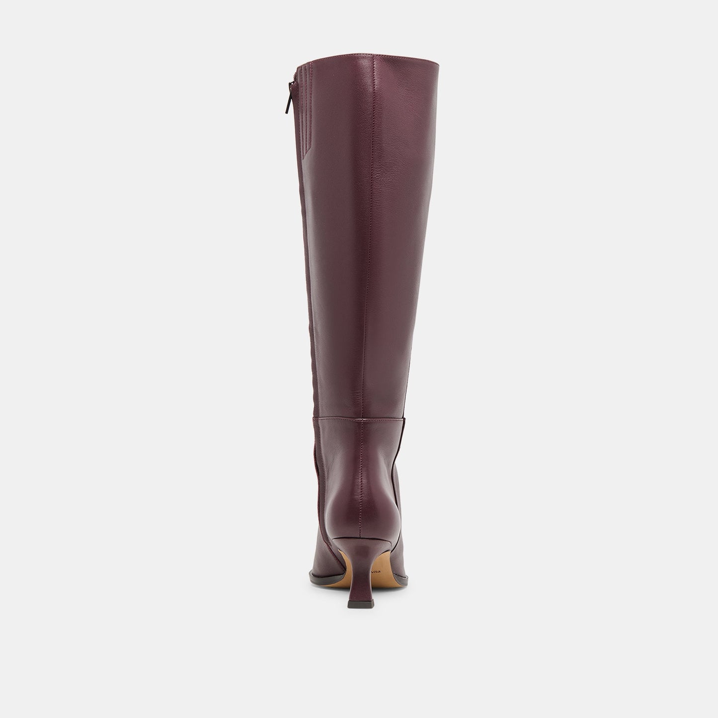 Auggie Wine Leather Wide Calf Boots Dolce Vita