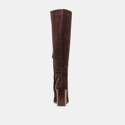 Hudsin Mahogany Suede Boots Dolce Vita