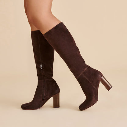 Hudsin Mahogany Suede Boots Dolce Vita