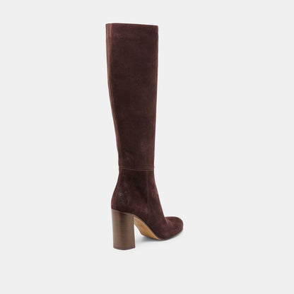 Hudsin Mahogany Suede Boots Dolce Vita