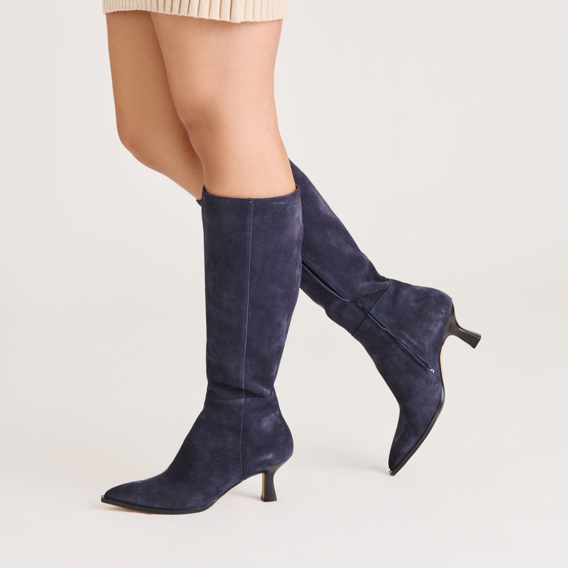 Auggie Navy Suede Boots Dolce Vita