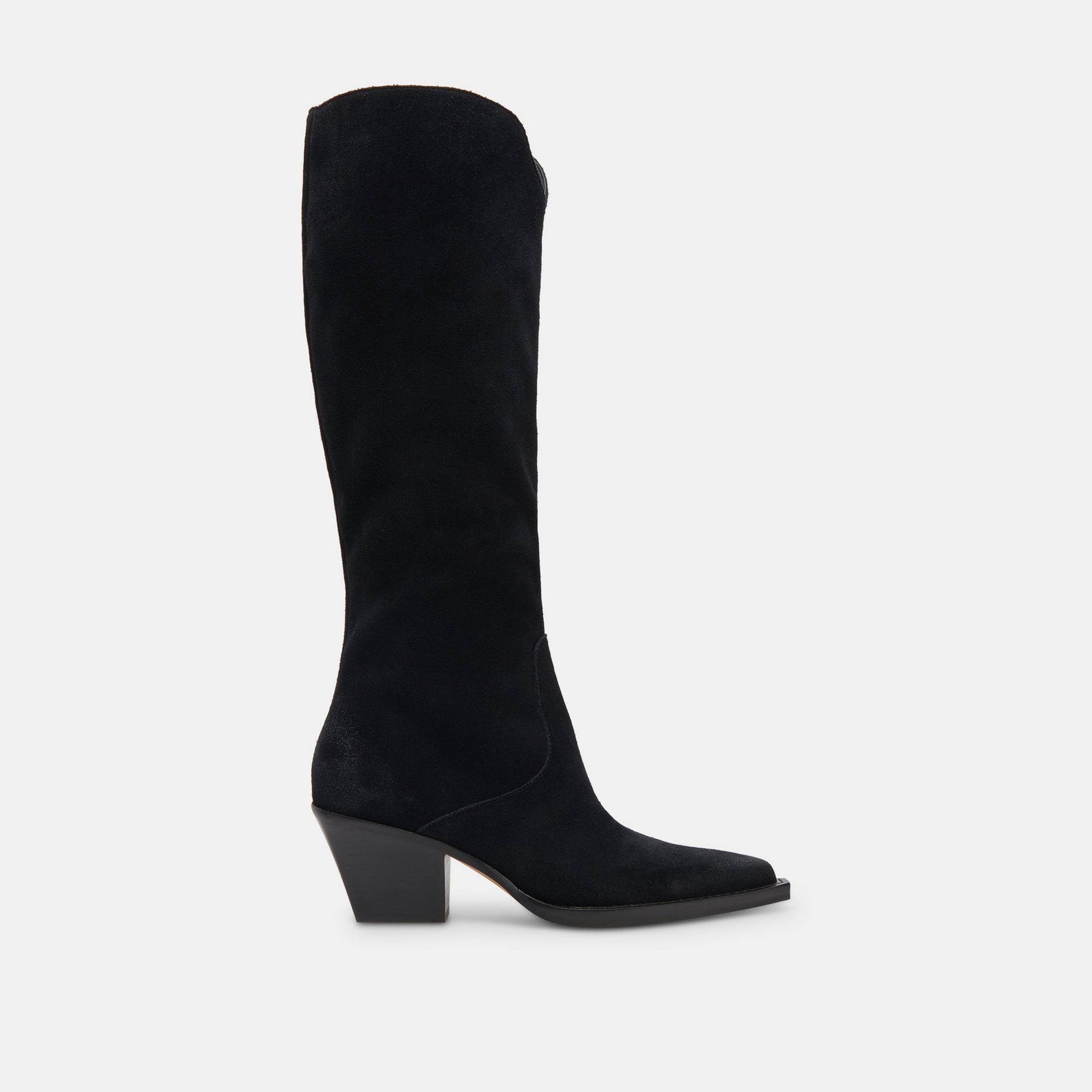 RAJ Wide Calf Boots Onyx Suede Dolce Vita