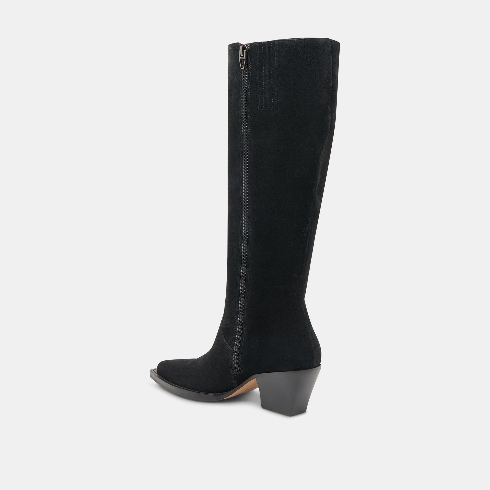 RAJ Wide Calf Boots Onyx Suede Dolce Vita