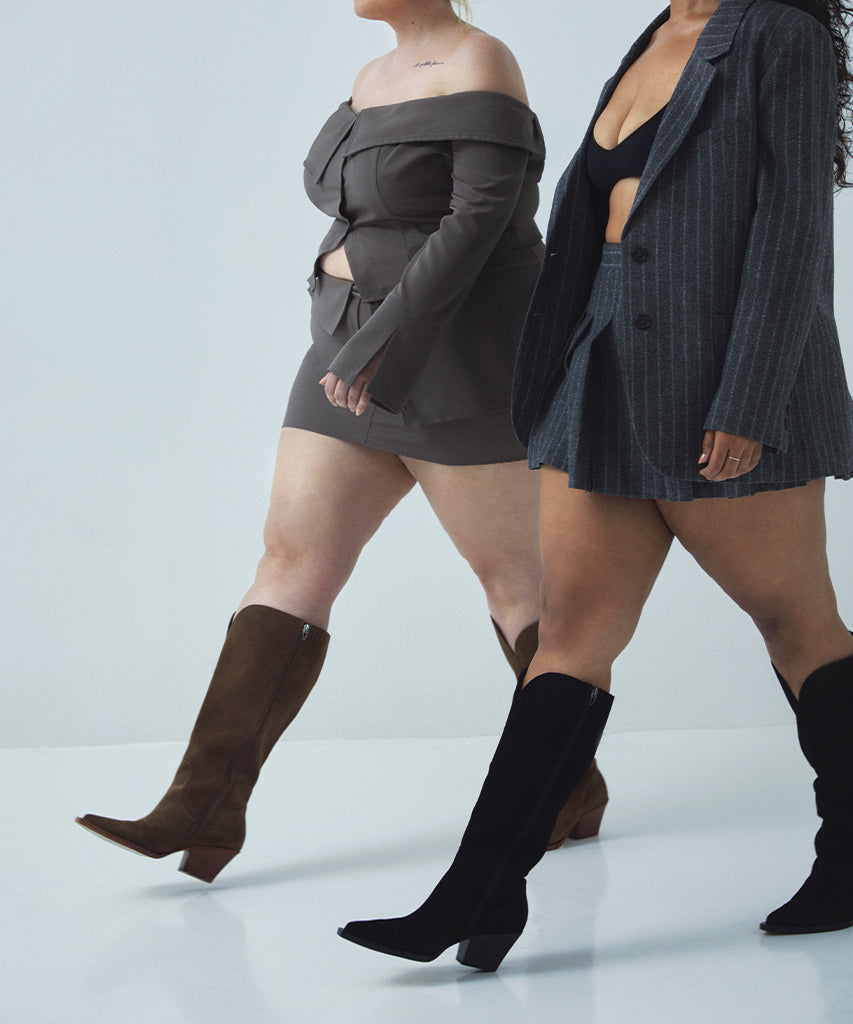 RAJ Wide Calf Boots Onyx Suede Dolce Vita