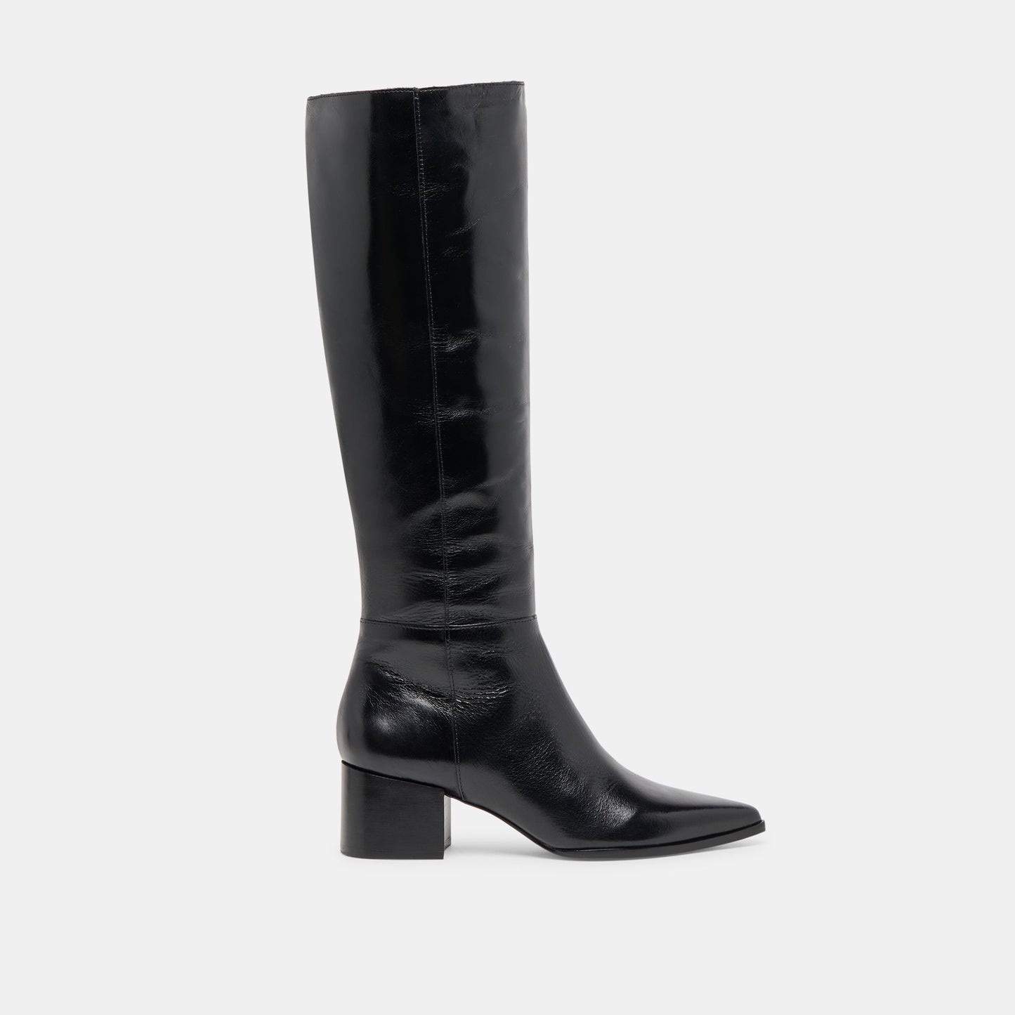 Kirson Black Leather Wide Calf Boots Dolce Vita