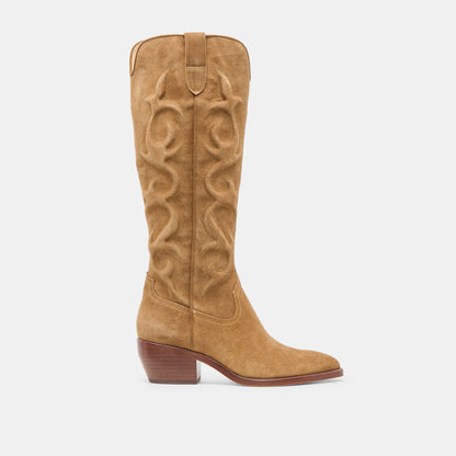 Mirla Lt Brown Suede Boots Dolce Vita
