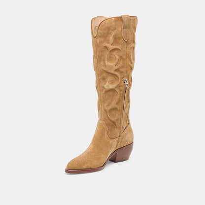 Mirla Lt Brown Suede Boots Dolce Vita