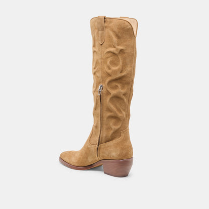 Mirla Lt Brown Suede Boots Dolce Vita