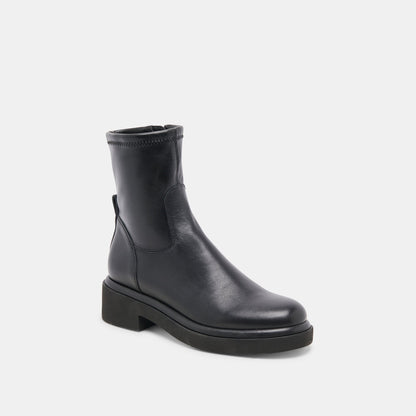Simaya H2O Wide Black Leather Boots Dolce Vita